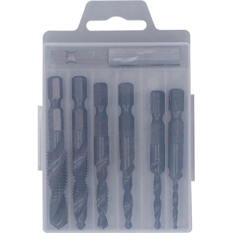 Foret taraudeur combiné 3 en 1 en acier rapide, embout hexagonal, outil de perçage et vissage antioxydation pour fonte (1/5)