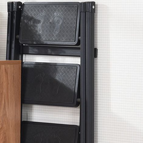 Klappbare 3-stufige Trittleiter aus robustem Metall und Kunststoff, stabil und sicher, vielseitig einsetzbar für Regale, Bücherregale oder Vasen, 3 Stufen, Farbe individuell anpassbar (1/5)