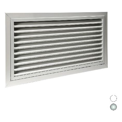 GRIGLIA DI RIPRESA PORTAFILTRO AD ALETTE FISSE Misura: All. Bianco Opaco mm 400 x 400