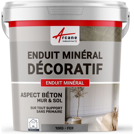 Enduit décoratif, mural et sol, rénovation, chambre, cuisine, salle de bain - 10 kg Fer - ARCANE INDUSTRIES