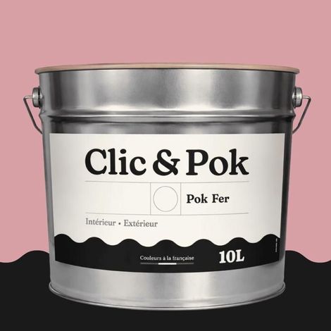 Peinture Fer Antirouille – Métal Extérieur Intérieur, Satinée, Protection Rouille - 10L - RAL 3015 - Rose clair