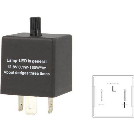 Flasher Led Lampeggiatore Rele Relay Frequenza Regolabile 3 Pin 12V CF14 Per Frecce Led Auto Europea Americano (1/3)