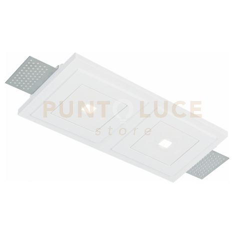 Ideal Lux Faretto Incasso ZEPHYR 2 luci LED integrato bianco gesso