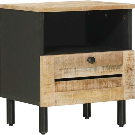 Bedside Table Natural 40 x 33 x 46 cm Solid Mango Wood vidaXL (1/5)