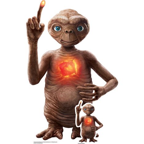 Figurine en carton E.T l'Extra-Terrestre -Téléphone Maison - Edition 40ème anniversaire - Haut 121 cm