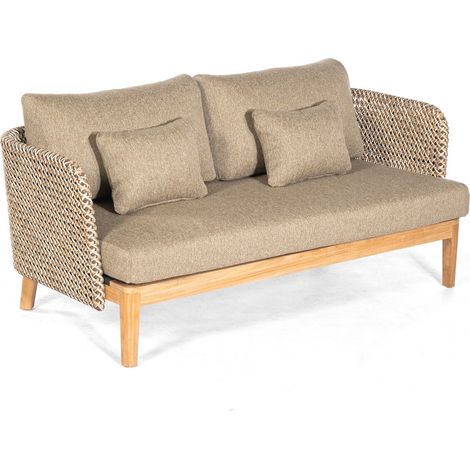 Sonnenpartner CHEYENNE Lounge-Sofa Gartensofa Loungesitzbank Gartenbank Teak