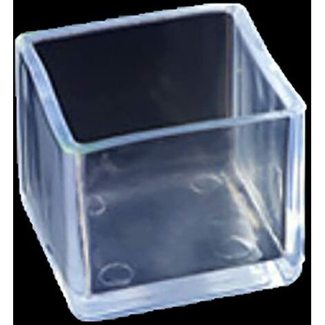 Protections carrées pour meubles et sols, protège-pieds de chaises en silicone écologique, antidérapants, transparents et durables pour la sécurité de votre maison. (1/5)