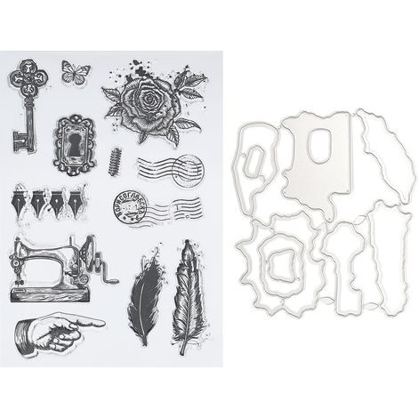 DIY Transparent Stamp Rectangle TPR Stamp Decoration for Scrapbooking and Card Making (1/5)