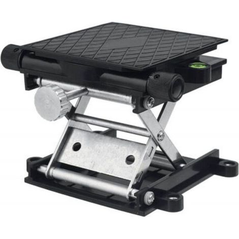 Table élévatrice de laboratoire en aluminium noir, à mise à niveau automatique et rotative, plateforme scientifique élévatrice pour la physique, la chimie et la biologie (1/5)