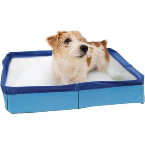 Piscine Pour Chien - Pvc Non Gonflable - Carrée - Plieable - Pour Balcon Ou Cour - 1 Pièce (1/5)