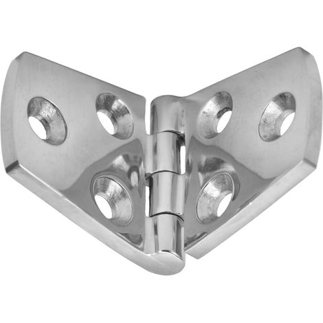 Charnière de porte 6 trous en acier inoxydable 316 poli miroir, charnières marines pour bateau 76x38mm (1/5)