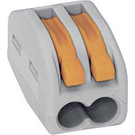 Borne de raccordement WAGO 222-412-1 flexible: 0.08-4 mm² rigide: 0.08-2.5 mm² Nombre de pôles: 2 gr (1/2)