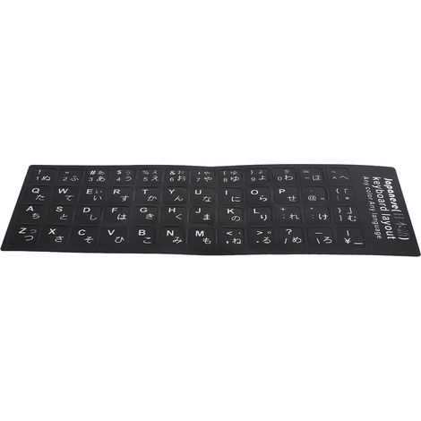Étiquettes clavier japonaises imperméables, lettres blanches pour PC portable et bureau (1/5)