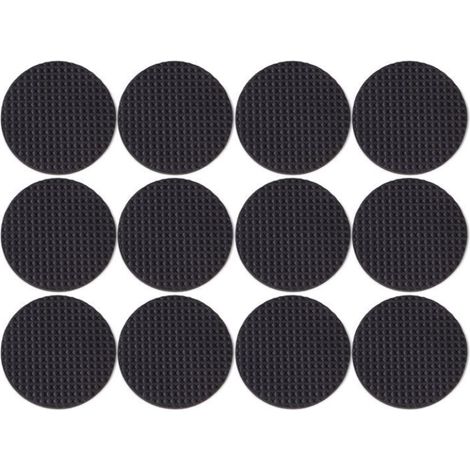Patins antidérapants multifonctions noirs auto-adhésifs pour meubles, protection de sol pour pieds de table, chaise, canapé, pieds en caoutchouc