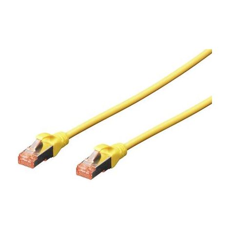 Digitus DK-1644-005/Y RJ45 Câble réseau, câble patch CAT 6 S/FTP 0.50 m jaune sans halogène, torsadé (1/2)