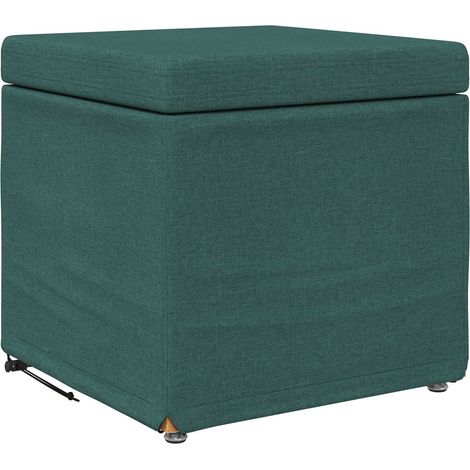 Hocker Dunkelgrün 41 x 41 x 40 cm Stoff und Pressholz vidaXL