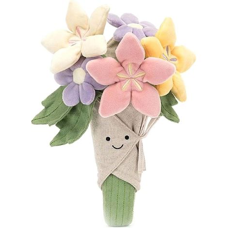 Bouquet de fleurs en peluche douce, poupée coussin cartoon, cadeau anniversaire diplôme, jouet moelleux décoratif (1/5)