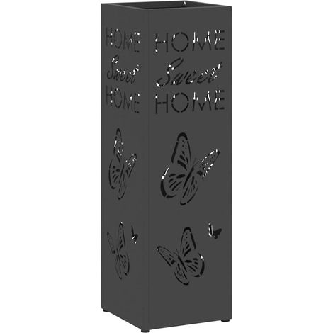 Porte-parapluie Noir 15,5 x 15,5 x 49 cm Métal CFW793103 (1/5)