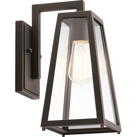 Elstead Kichler Delison Lanterna da parete per esterno Bronzo Lucidato, IP44 (1/4)