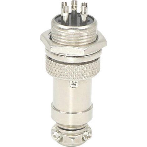 Connecteur aviation GX16-5 à 5 broches, montage sur panneau métallique, adaptateur de connecteur aviation circulaire mâle/femelle. (1/5)