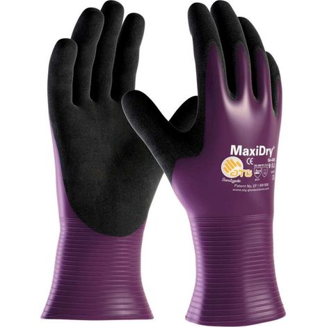 Gants tricoté Nylon/Lycra® MaxiDry® Oil™ rouge pourpre/noir T9 - ATG - AT056426-ZZ09DCA