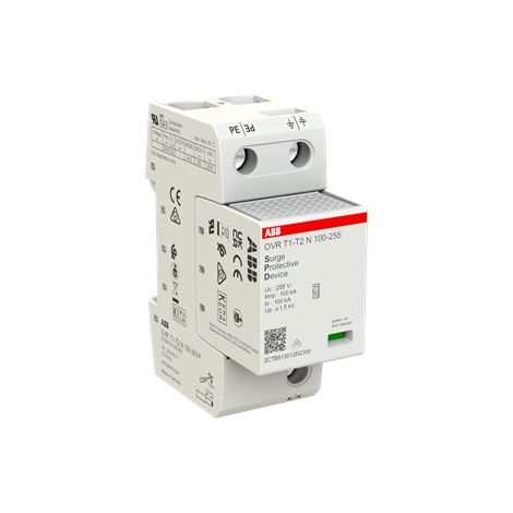 Parafoudre débrochable OVR T1-T2 Iimp. 100KA Neutre 230V Uc 255V 2CTB813010R2300 ABB B605323 (1/3)