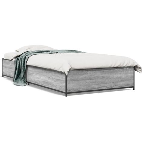 Lit simple,Lit adulte,Cadre de lit sans matelas sonoma gris 90x190 cm CFW7932675 (1/5)