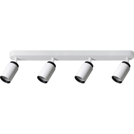 Plafonnier 4 spots orientables IP20 GU10 230V MALGA 4 DUO blanc-noir EDO Solutions (1/5)