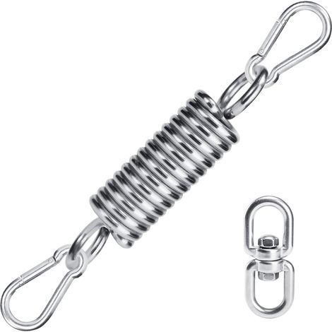 Lot de 3 Crochet de Ressort de Hamac et 1 Anneau Rotatif à 360 °. 304 Acier Inoxydable Ressort pour Fauteuil Suspendu. Accessoires de Balançoire De Chaise Extérieure. Spring Hook (1/5)