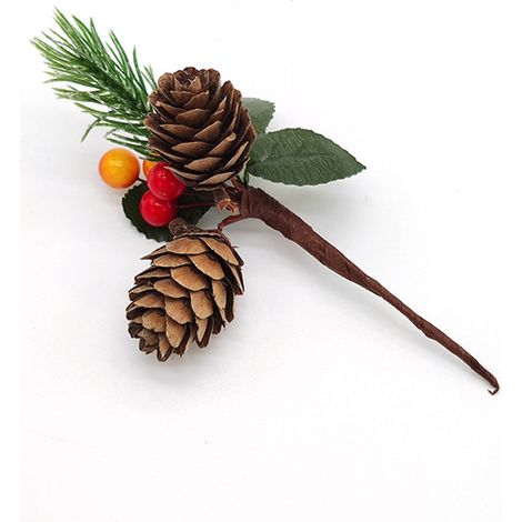 Rameaux Artificiels De Baies Rouges - Branches Pour Couronnes De Noël Et Décorations Florales - Lot De 12 (1/5)