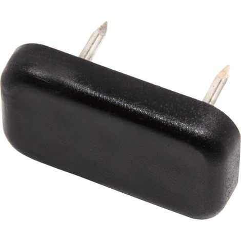 4 x Patins glisseurs en Plastique avec Clou Noirs 18x30 mm rectangulaire Pieds glisseurs en Plastique à Clou pour Meubles (1/3)
