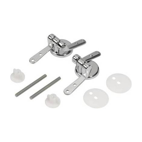 KIT CERNIERE SUPPORTI CROMATI PER SEDILI IN LEGNO Misura: Cromo