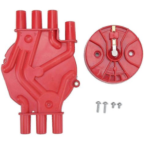 Kit de rotor de couvercle de distributeur d'allumage automobile 120142, rouge, compatible avec Astro, Beretta, Blazer, Cavalier, Corsica, Express, K1500, Lumina, Monte et autres modèles de voitures. (1/5)