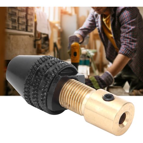Accessoires pour mini-perceuse électrique : mandrin en laiton noir de haute qualité, diamètre de perçage 2,35 mm/3,175 mm, kit de 3,175 mm (mandrin noir avec tige). (1/5)