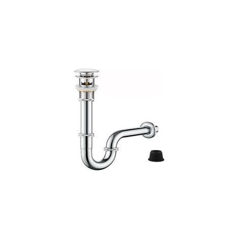 Siphon de Lavabo avec Bonde Pop-Up, Universelle, Spécialement Conçu pour Lavabos avec Trop-plein – Bonde D'Écoulement Premium. (1/5)