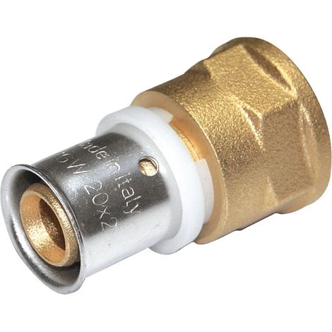 Raccordo diritto femmina diam.1/2x16 a pressare per multistrato (1/3)