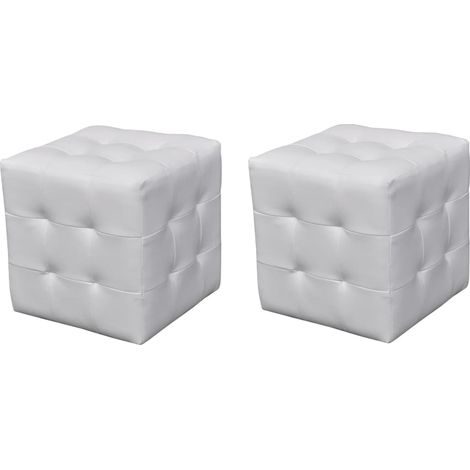 Taburetes cubo blancos vidaXL