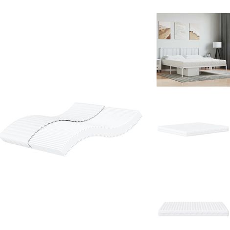 Matelas en mousse blanc 180x220 cm dureté H2 H3 - Matelas En Mousse - Matelas - Matelas De Lit - Matelas Rafraîchissant (1/5)