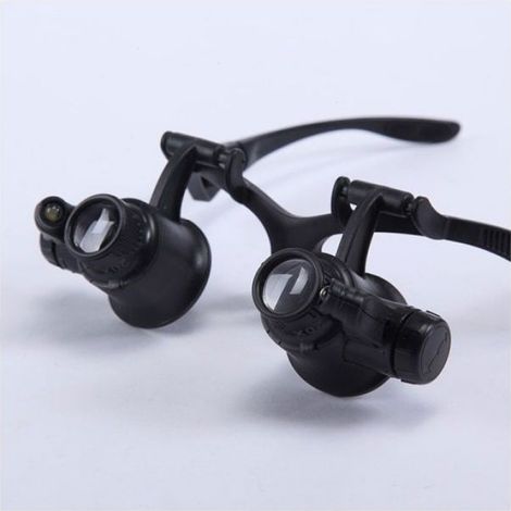Loupe - Grossissement 10x 15x 20x 25x - LED Réglable - Pour Bijoutiers Et Horlogers - 1 Pièce (1/5)