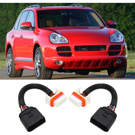 95563123910 ist ein Paar Xenon-Scheinwerfer-Kabelbäume, passend für Porsche Cayenne 2003-2006. (1/5)