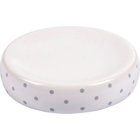 Porte Savon en Céramique "Home Grey" Blanc
