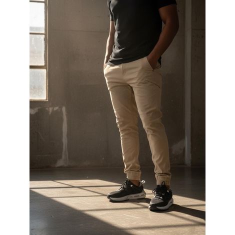 Pantaloni da jogging da uomo beige MyStars Classic 30 (1/5)
