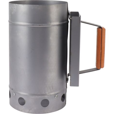 Allume-cheminée pour barbecue avec manche en bois, compact, pour la cuisine en plein air et le camping. (1/5)
