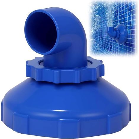 360° drehbare Pool-Einlaufdüse，32 mm，blau，abgewinkelte Pooldüse，geeignet für Intex- und Bestway-Pools sowie Hallenbäder (1/2)