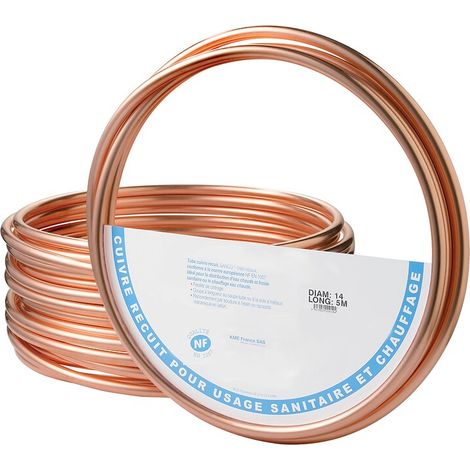 Cuivre recuit 12x14 en couronne de 50 mètres