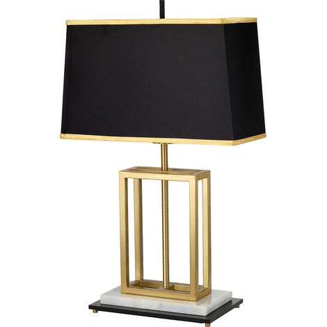 Lampe table Atlas moderne laiton noir E27 60W Elstead (1/5)
