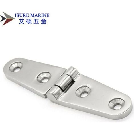 Charnière en acier inoxydable moulé, charnière à battant de 10 cm (4 pouces), quincaillerie marine, accessoires pour yachts, charnière à battant robuste de 10 cm (4 pouces) moulée avec précision (1/3)
