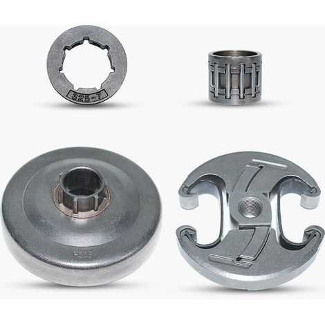 Kit embrayage, cloche, pignon compatible avec Husqvarna 340 345 350 445 450