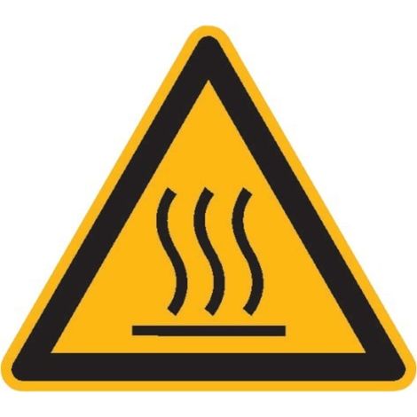 SafetyMarking Warnschild Folie SL 25 mm Warnung vor heißer Oberfläche 44 Stk.pro Bogen