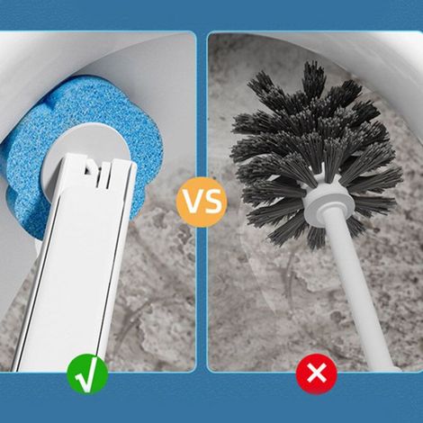 Shipenophy Porte-brosse de toilette jetable avec recharges Ensemble de brosses de toilette jetables, élimine les bricolage brosse (1/5)